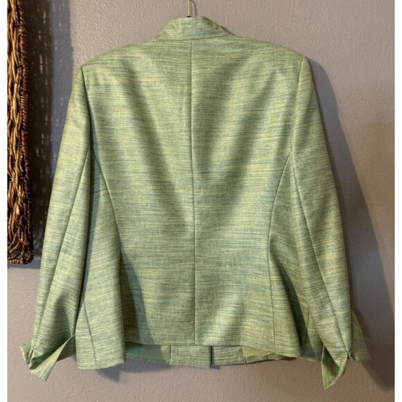 Kasper Separates Suit Jacket Blazer 16 Green Classic 3 Button Stretch - Picture 9 of 12